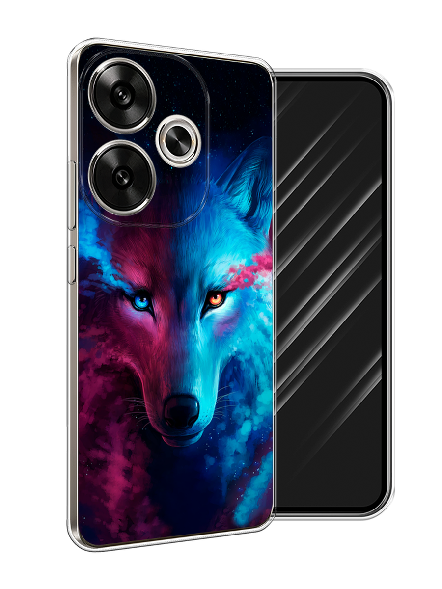 

Чехол Awog на Xiaomi Redmi Turbo 3 "Волшебный волк", Голубой;розовый, 322150-1