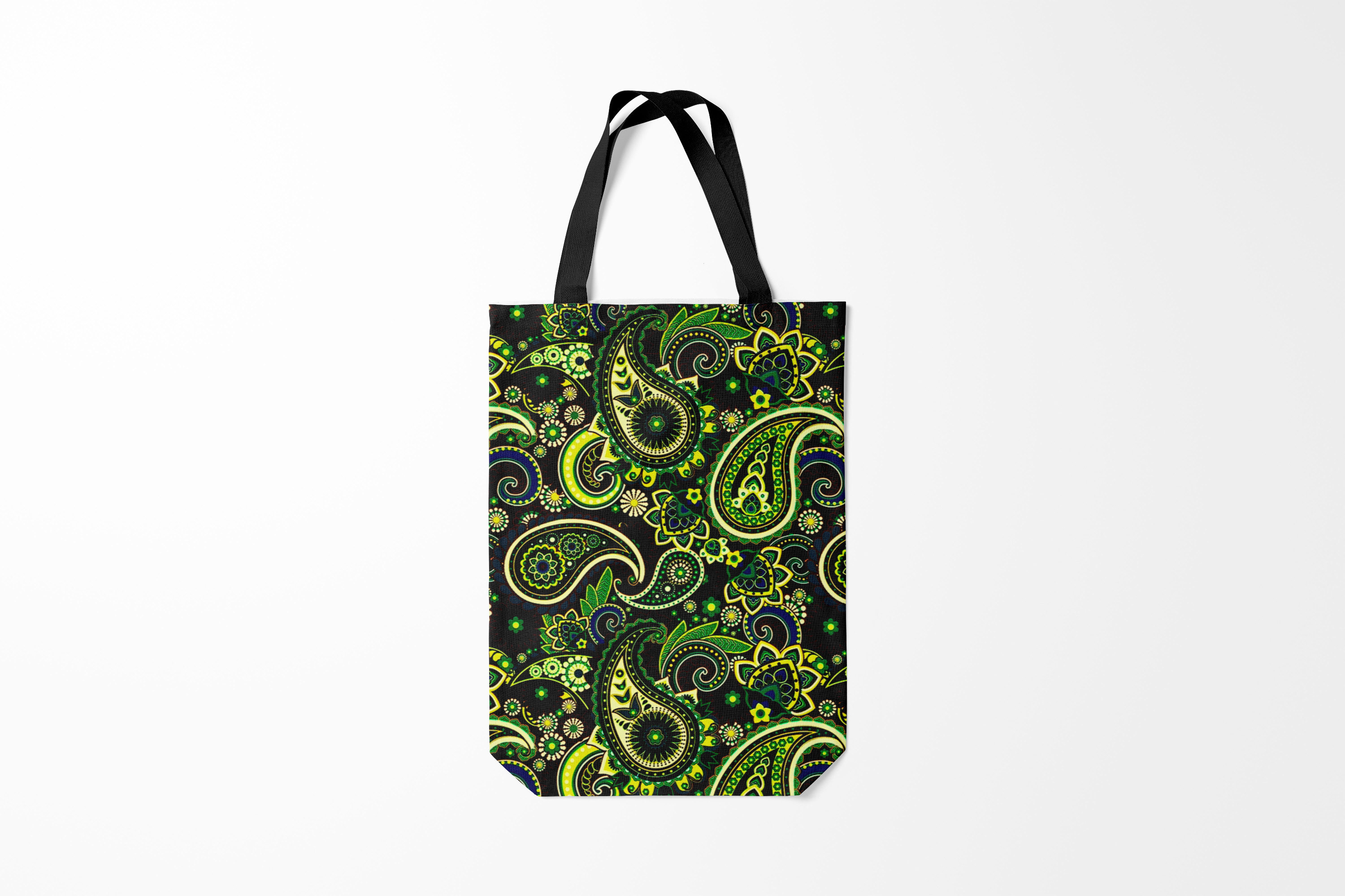 

Сумка шoппер унисекс Burnettie Узоры Ярко зеленые славянские, черный, Узоры Ярко зеленые славянские