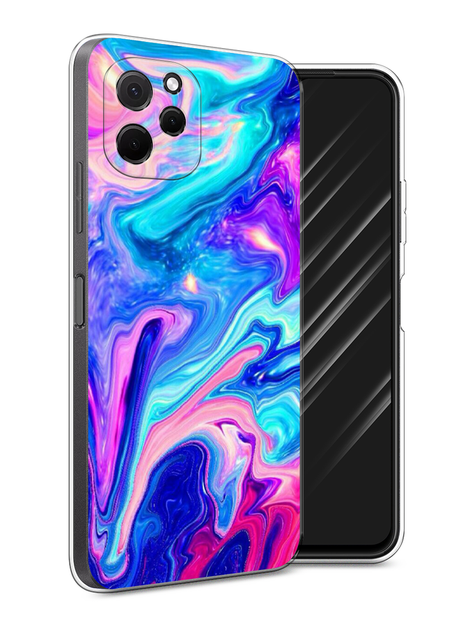 

Чехол Awog на HuaweI Nova Y61 "Голубой мрамор рисунок", 6120050-3