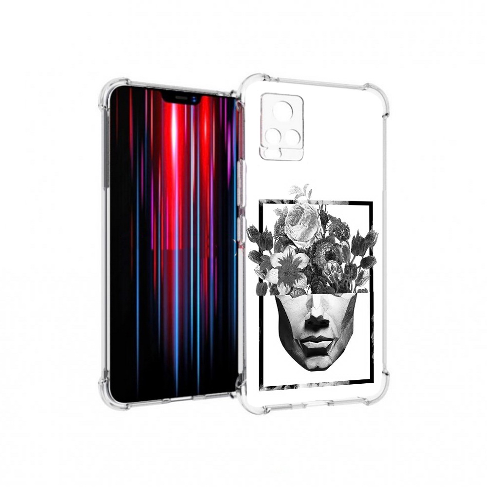 

Чехол MyPads Tocco для Vivo V20 PRO черно белая ваза в абстракции (PT226964.386.678), Прозрачный, Tocco