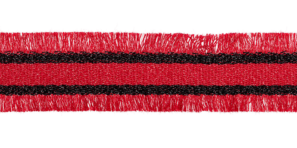 

Gamma с бахромой, 28 мм, 10+-0,5 м, 02 черный, красный, с бахромой, 28 мм, 10+-0,5 м, 02 черный, красный
