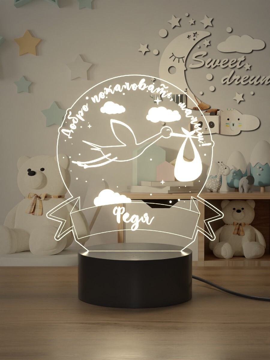 

Ночник Light Insidе детский Аист Федя