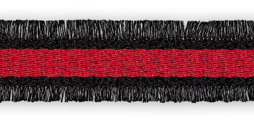 

Gamma с бахромой, 28 мм, 10+-0,5 м, № 02 красный, черный, с бахромой, 28 мм, 10+-0,5 м, № 02 красный, черный
