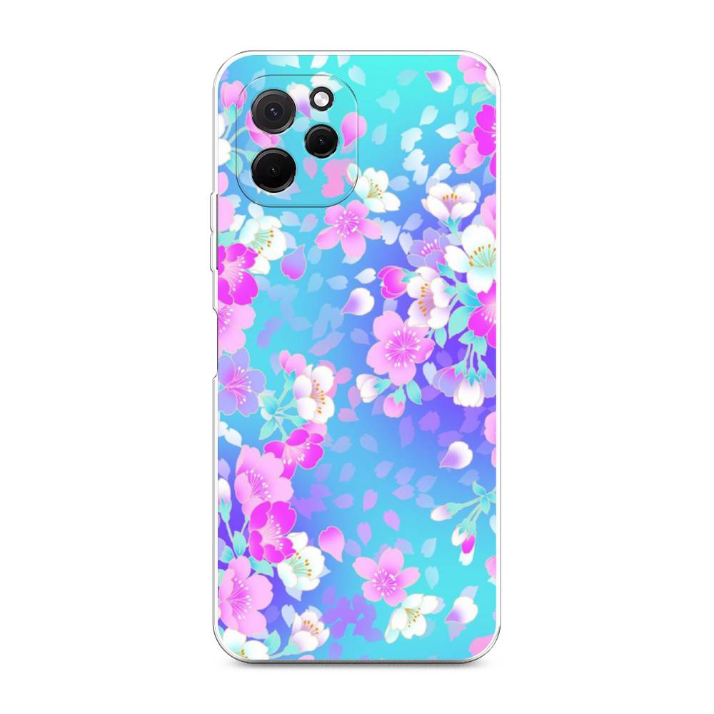 

Чехол Awog на HuaweI Nova Y61 "Яблоневые цветы", Голубой;розовый;белый, 6120050-8
