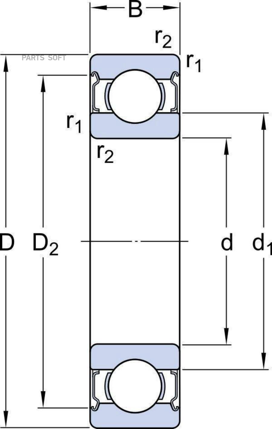 

Подшипник Шариковый 4x13x5 Skf арт. 6242Z