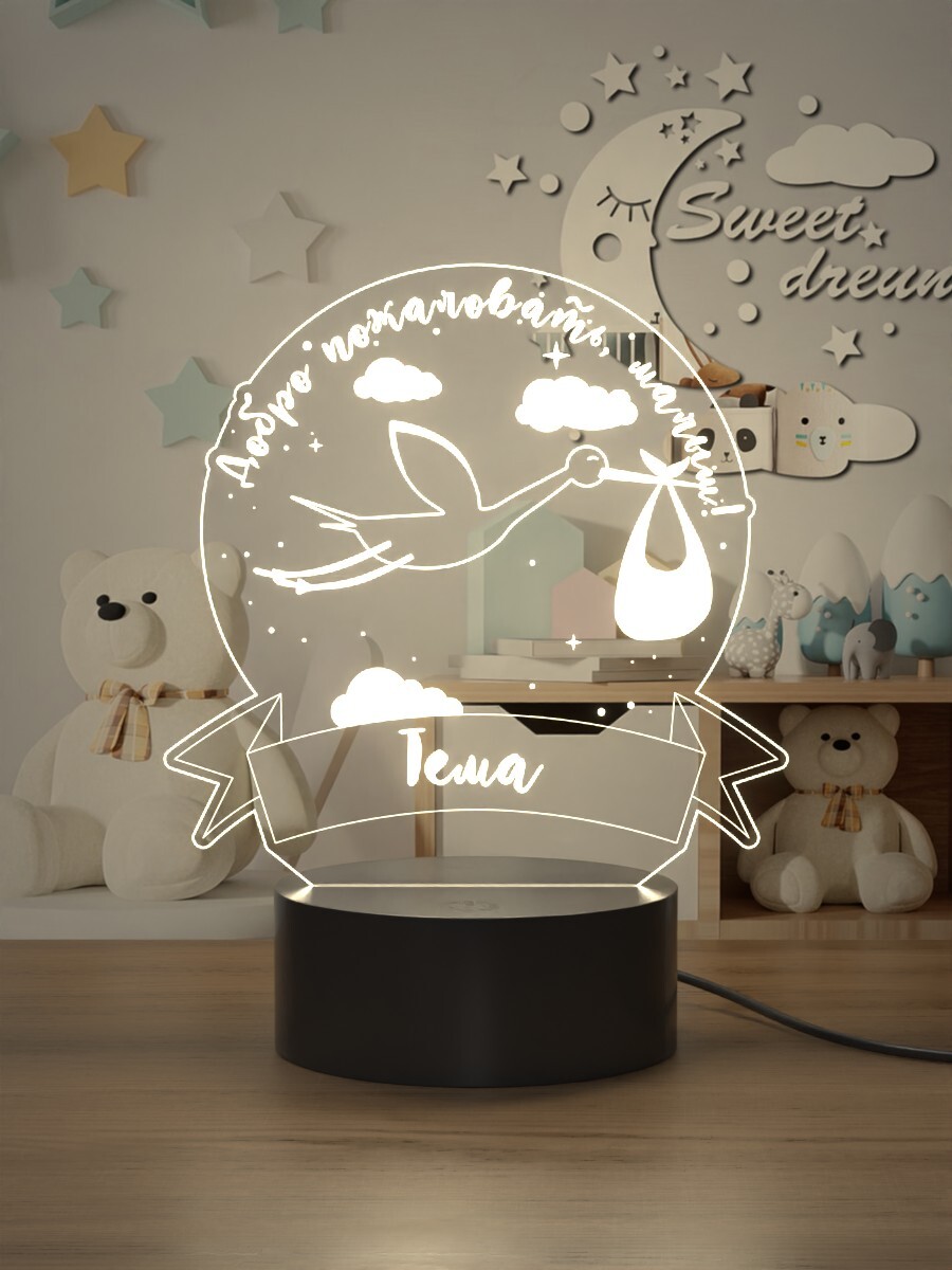 

Ночник Light Insidе детский Аист Тема