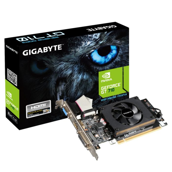 Видеокарта GIGABYTE NVIDIA GeForce GT 710 LP v2.0 (GV-N710D3-2GL 2.0 PCI-E)