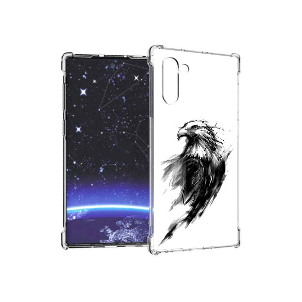 

Чехол MyPads Tocco для Samsung Galaxy Note 10 чб птица (PT135782.511.670), Прозрачный, Tocco