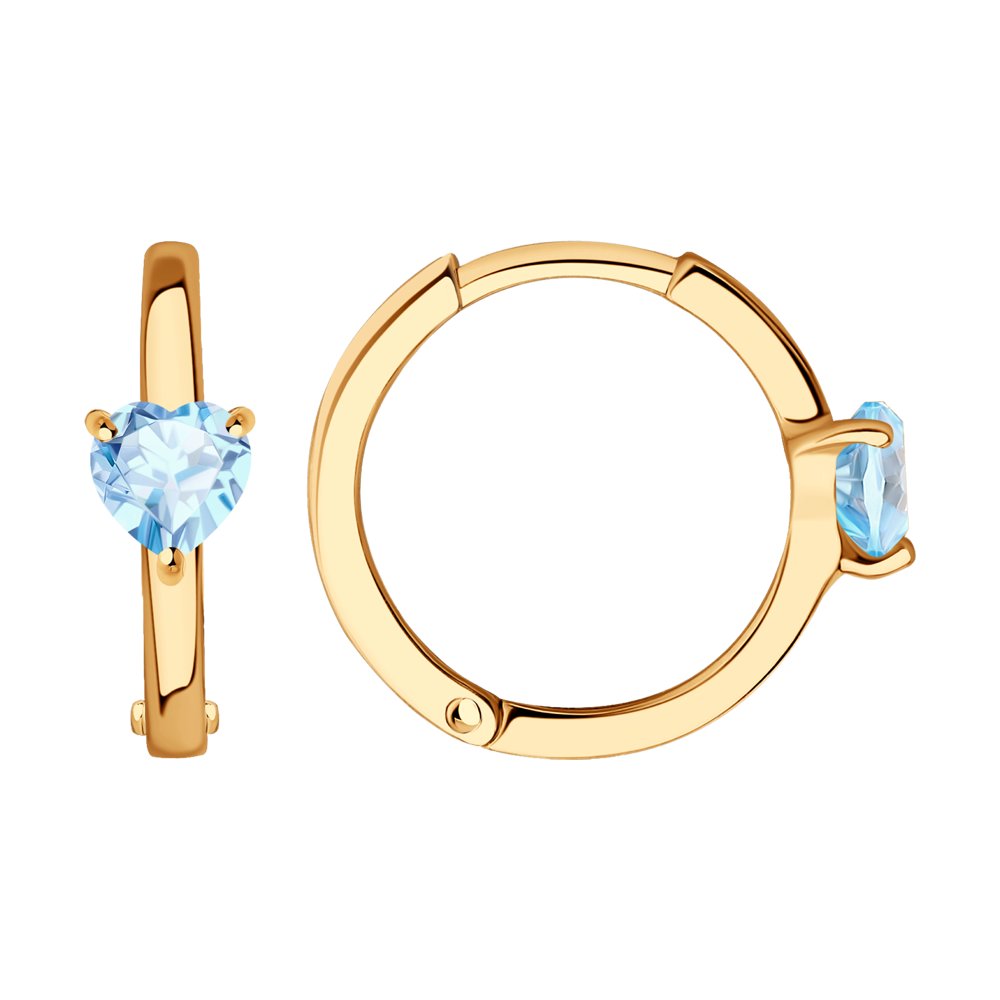 

Серьги конго из красного золота SOKOLOV 727965, топаз, 727965