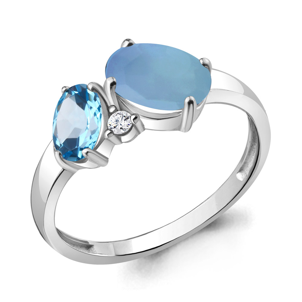 

Кольцо из серебра р. 17,5 AQUAMARINE 69389610А_925_р, 69389610А_925_р