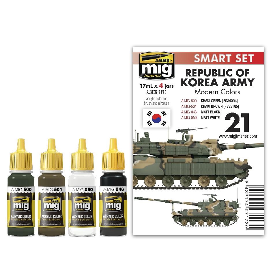 фото Amig7173 ammo mig набор акриловых красок republic of korea army modern colors 17мл