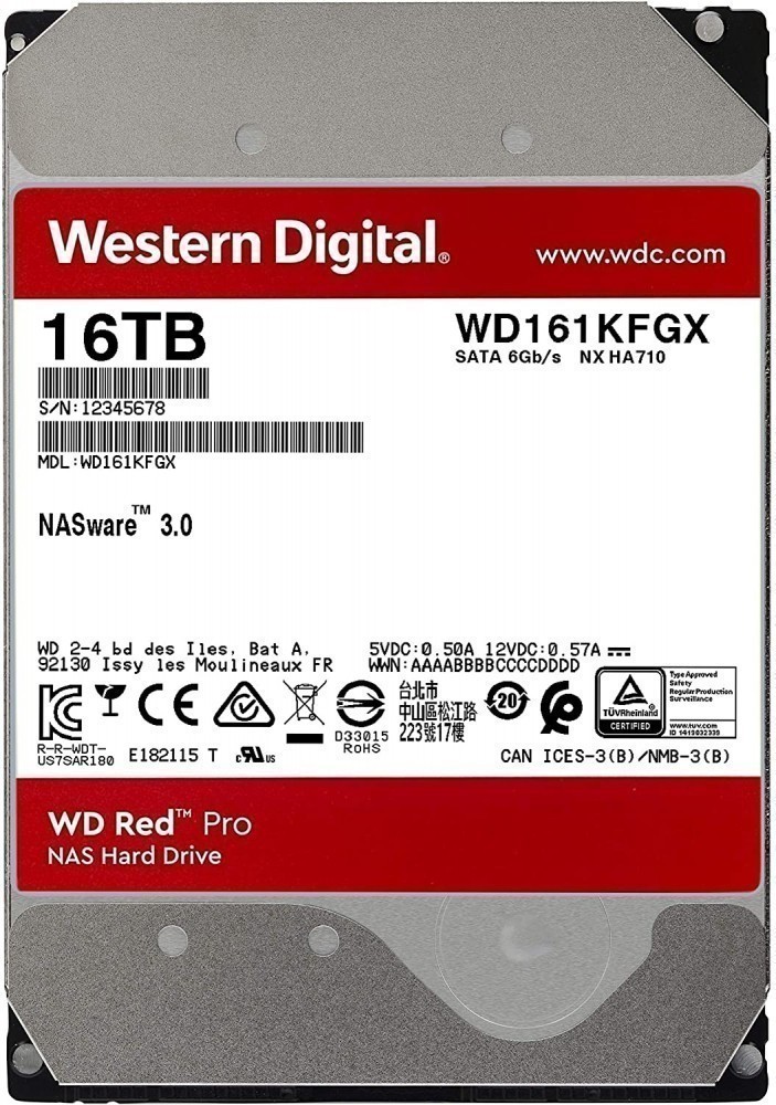 фото Жесткий диск wd red pro 16тб (wd161kfgx)