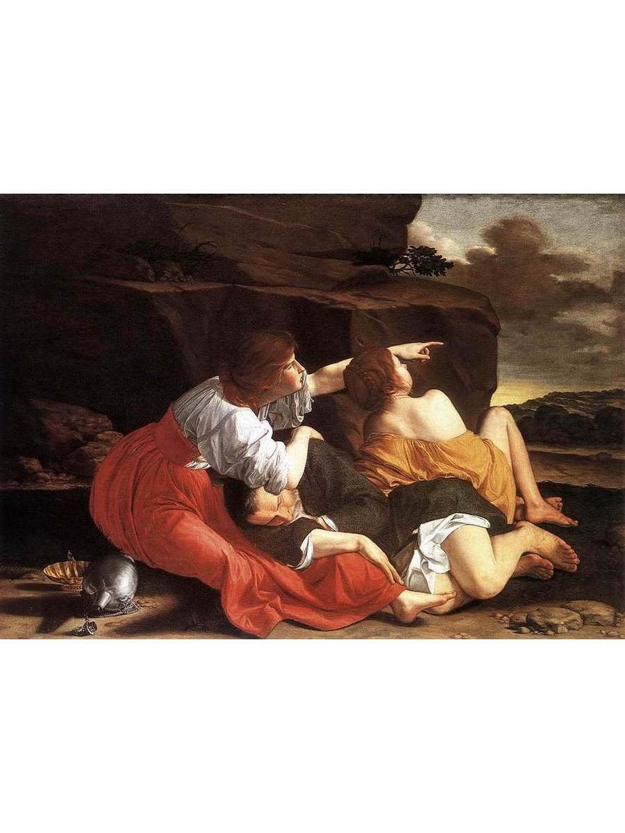 

Постер DRABS A3 Орацио Джентилески Lot and his Daughters