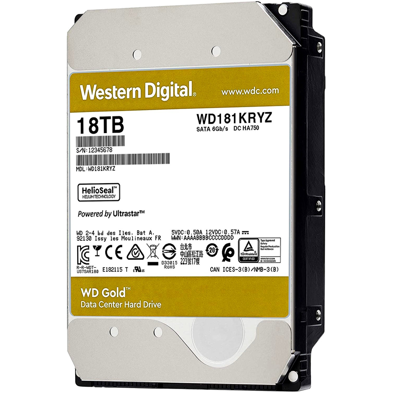 Жесткий диск WD Gold 18ТБ (WD181KRYZ)