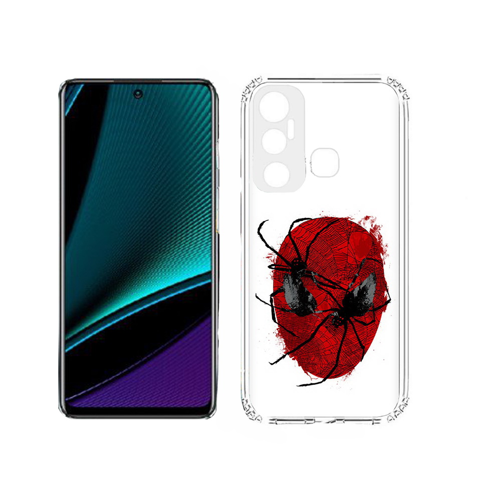 

Чехол MyPads Tocco для Infinix Hot 11s человек паук, Прозрачный, Tocco