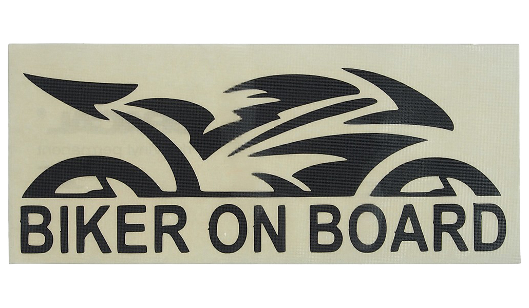 

Наклейка виниловая вырезанная "Biker on board " 8х17см черная AUTOSTICKERS, Черный