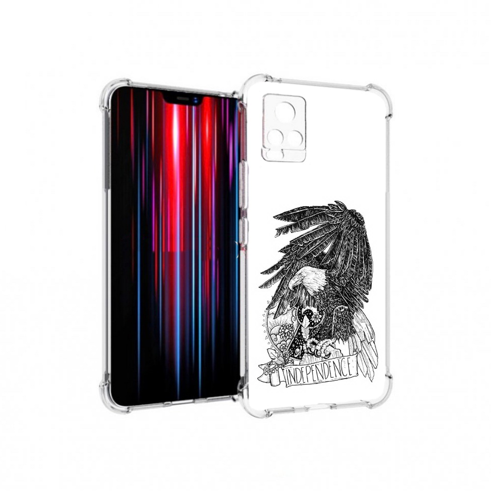 

Чехол MyPads Tocco для Vivo V20 PRO черно белый сокол (PT226964.386.688), Прозрачный, Tocco