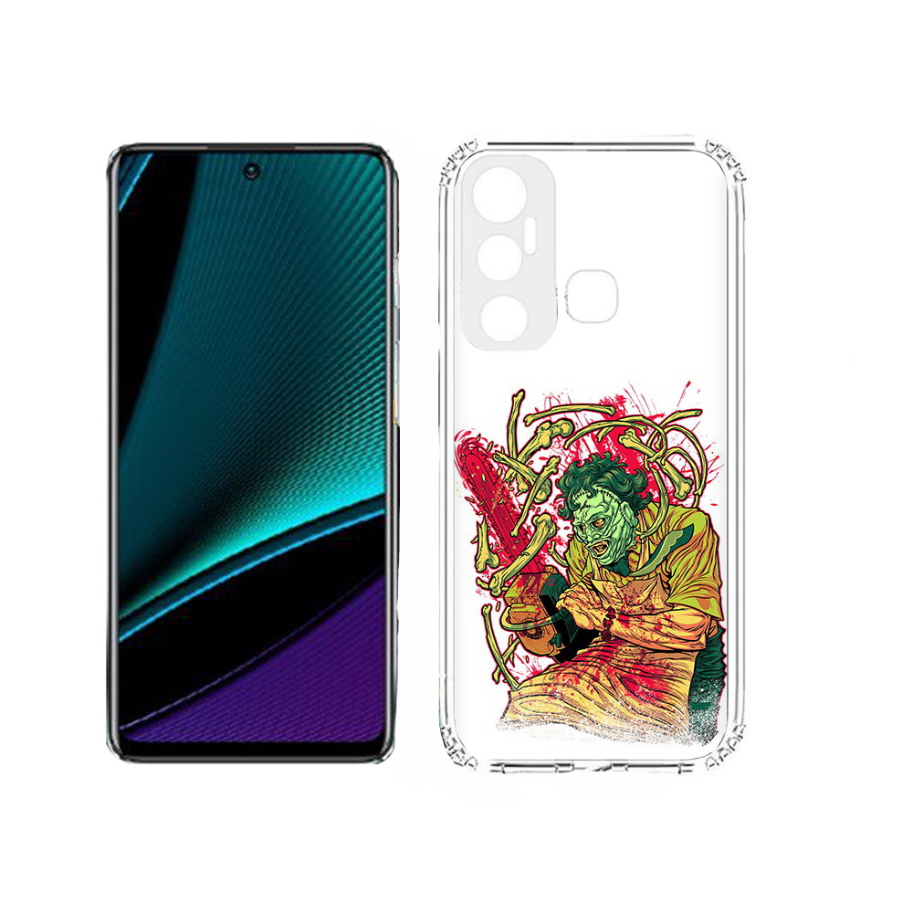 

Чехол MyPads Tocco для Infinix Hot 11s яркий мясник, Прозрачный, Tocco