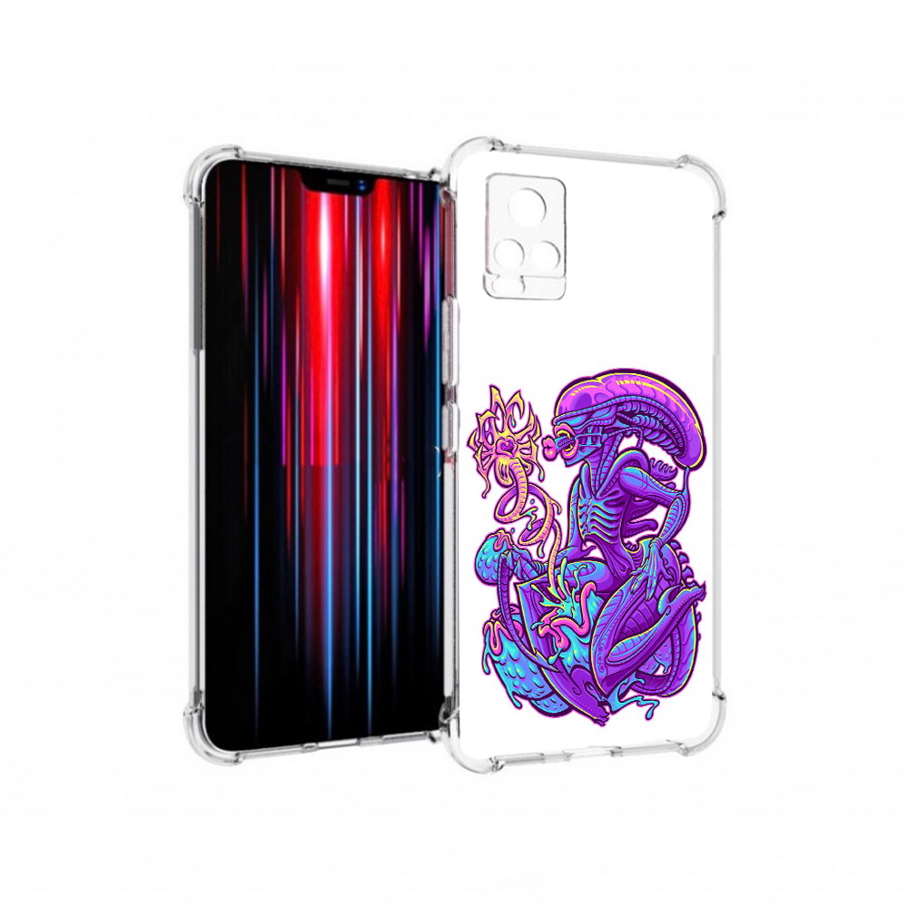 

Чехол MyPads Tocco для Vivo V20 PRO чужой фиолетовый цвет (PT226964.386.693), Прозрачный, Tocco