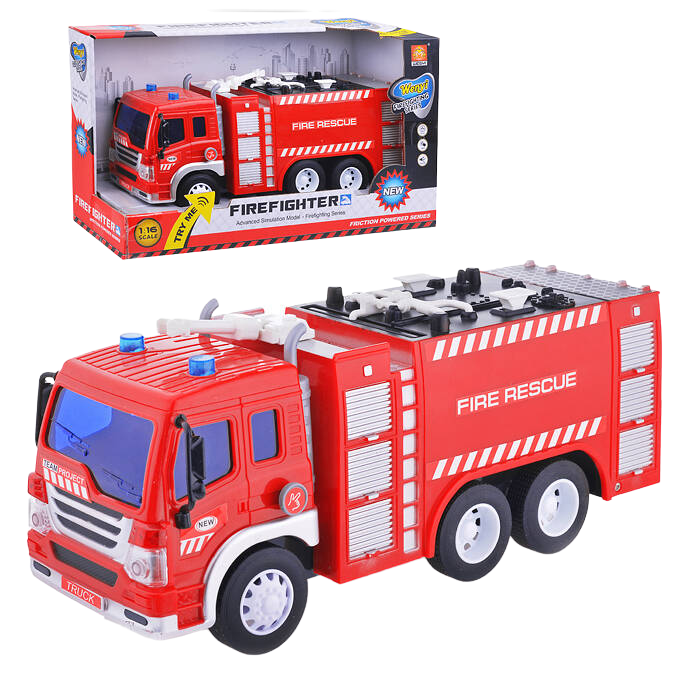 

Машина WY295S Пожарная на батарейках, в коробке 1:16