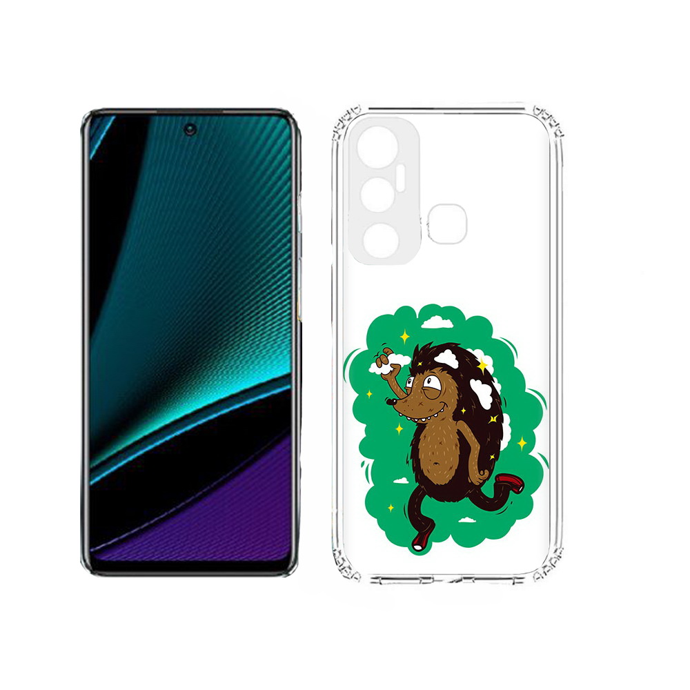 

Чехол MyPads Tocco для Infinix Hot 11s Ежик в облаках, Прозрачный, Tocco