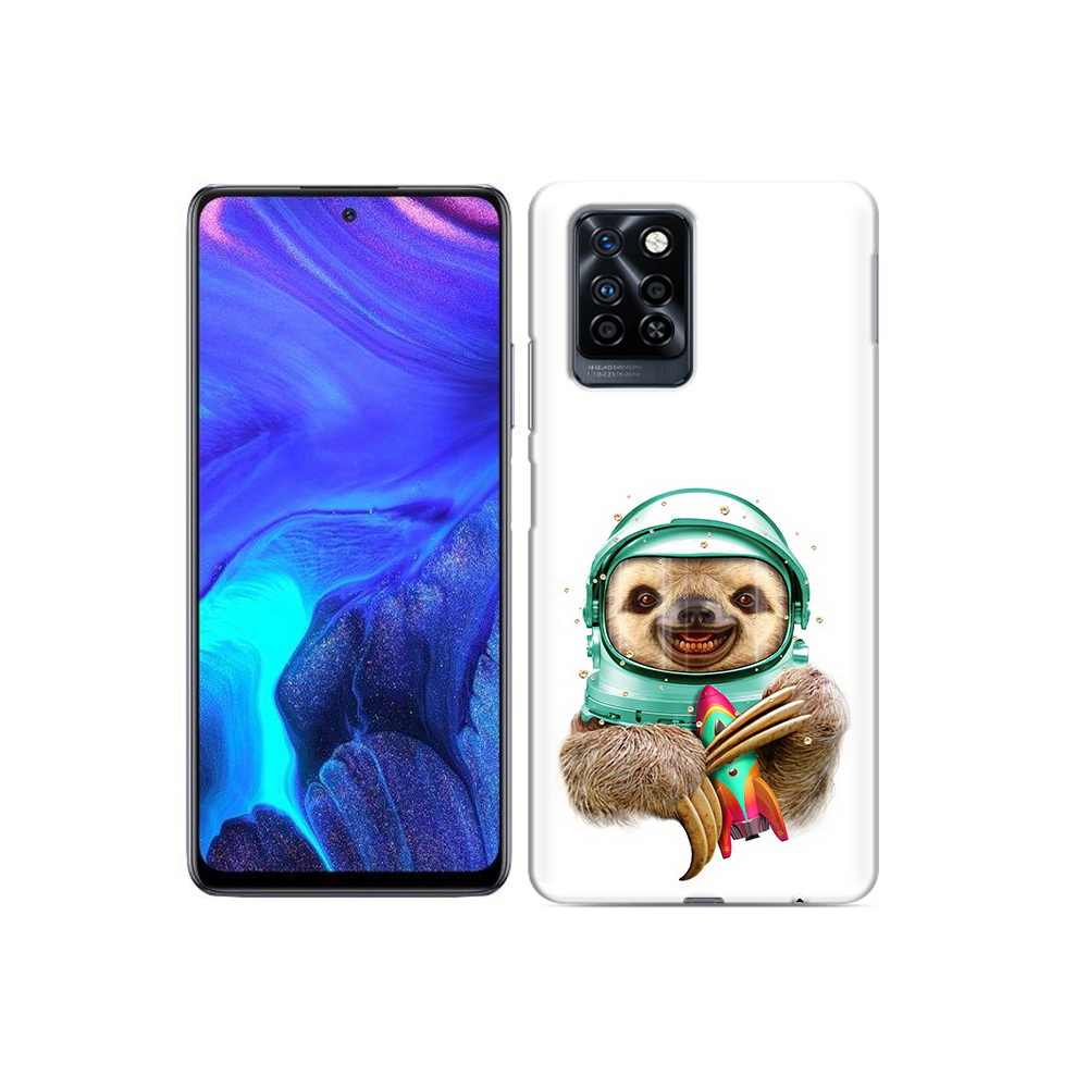 

Чехол MyPads Tocco для Infinix Note 10 Pro Ленивец астронавт, Прозрачный, Tocco