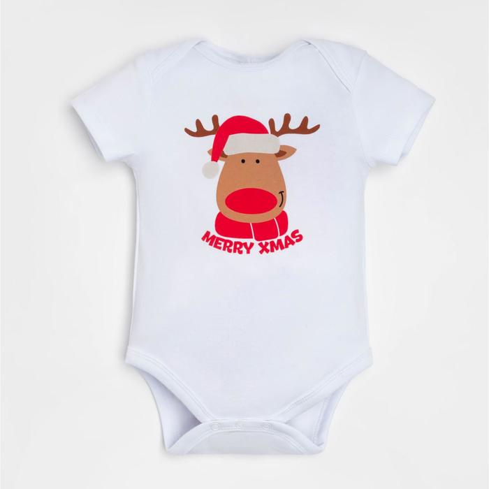 

Боди Крошка Я Merry Xmas рост 80-86 см, Белый, Family look Merry Xmas