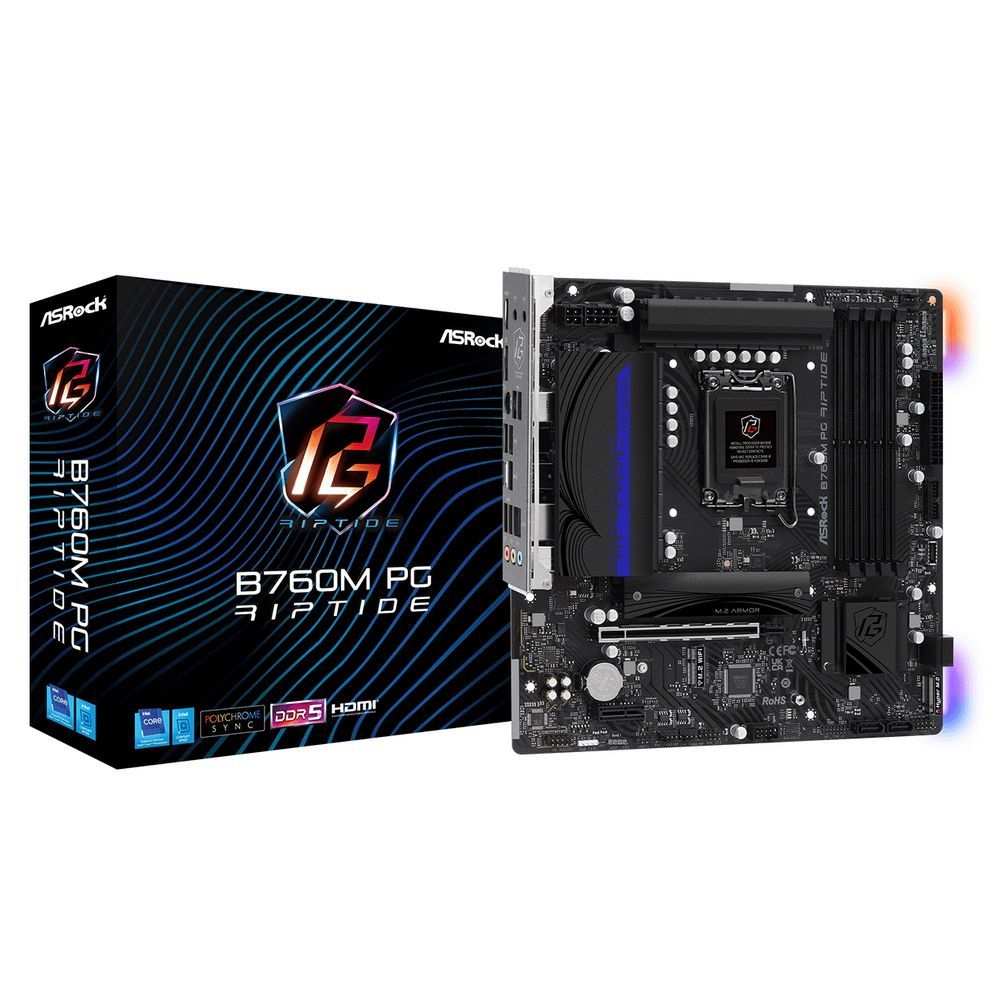 

Материнская плата ASRock B760M PG RIPTIDE, B760M PG RIPTIDE