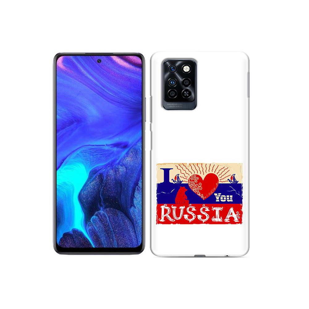 

Чехол MyPads Tocco для Infinix Note 10 Pro Люблю Россию, Прозрачный, Tocco