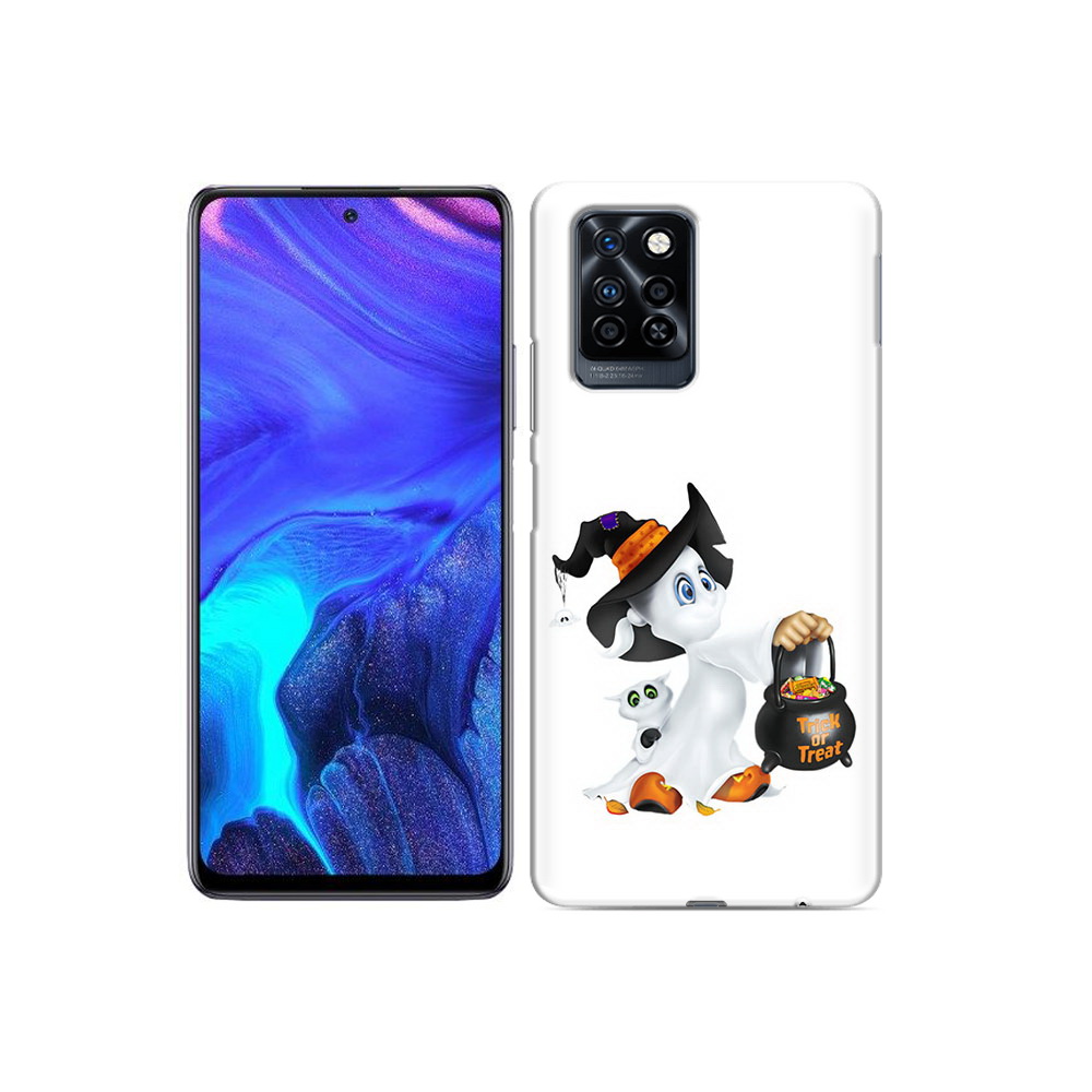 

Чехол MyPads Tocco для Infinix Note 10 Pro Маленький призрак, Прозрачный, Tocco