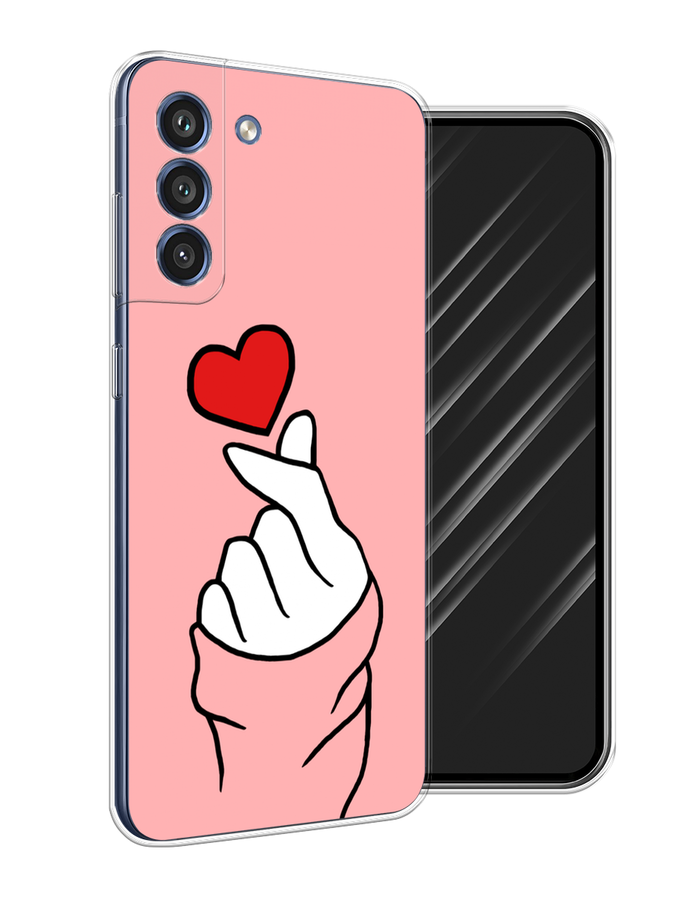 

Чехол Awog на Samsung Galaxy S21 FE 5G / Самсунг S21 FE 5G "Милое сердечко", Белый;красный;черный, 2103050-7