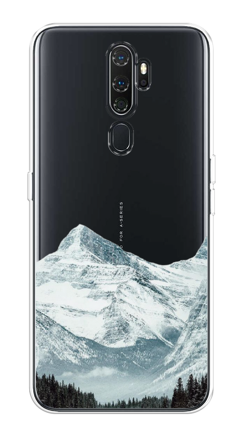 

Чехол на Oppo A5 "Горы арт 1", Белый;зеленый, 251350-2