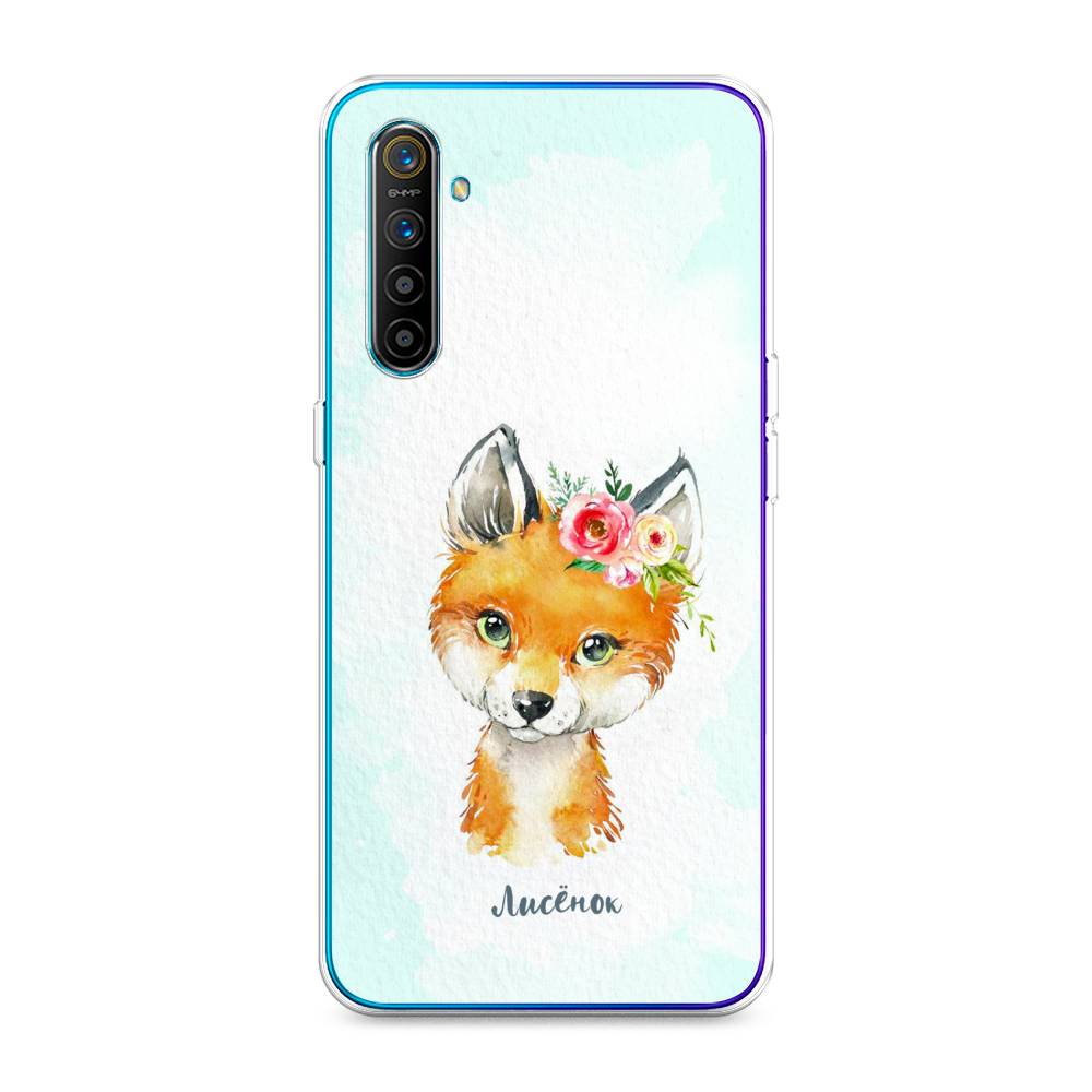 

Чехол на Realme XT "Мой лисёнок", Голубой;оранжевый, 251450-1