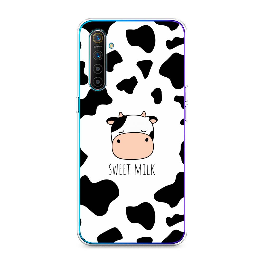 

Чехол на Realme XT "Sweet milk", Розовый;белый;черный, 251450-1