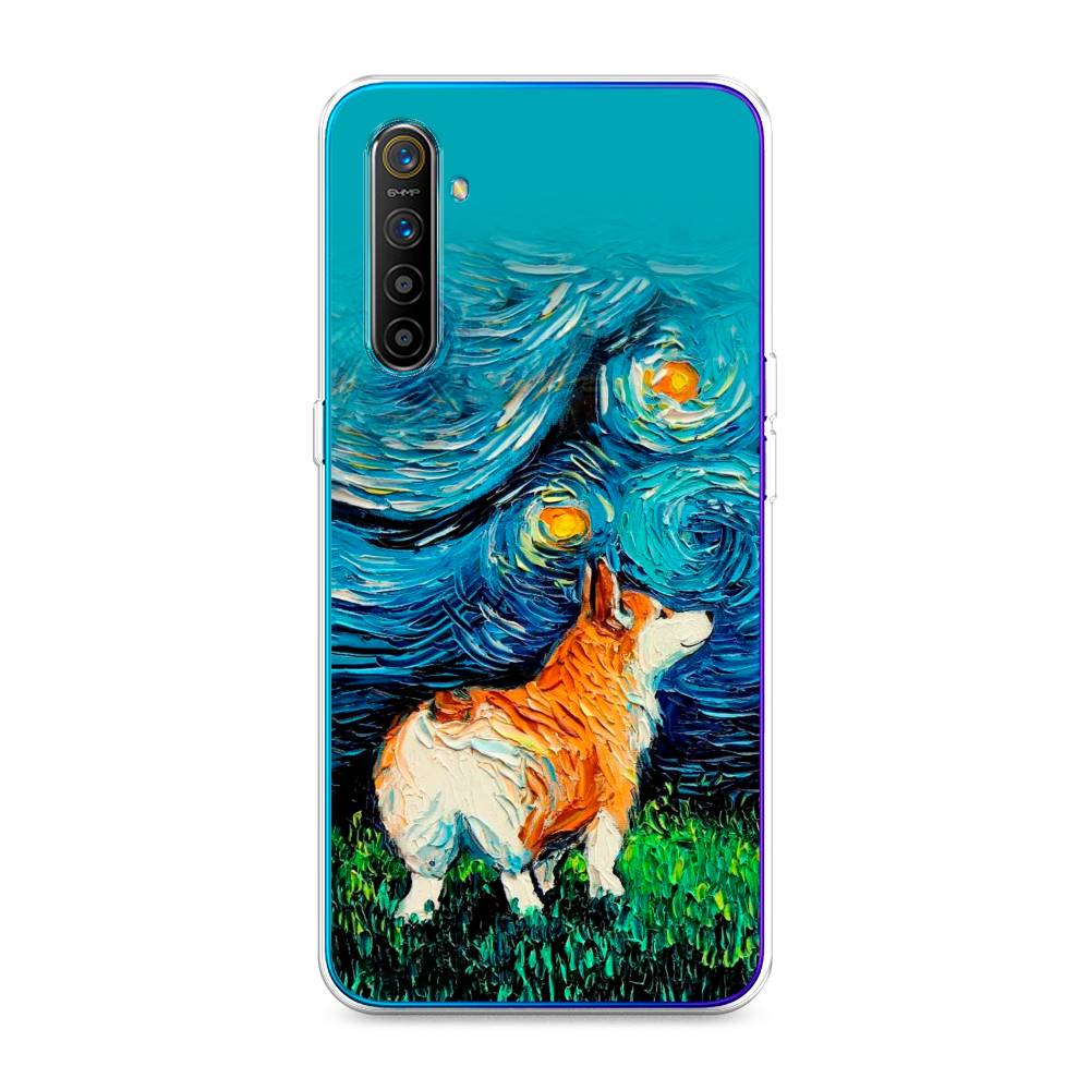 

Чехол на Realme XT "Корги звёздная ночь", Коричневый;белый;зеленый, 251450-1