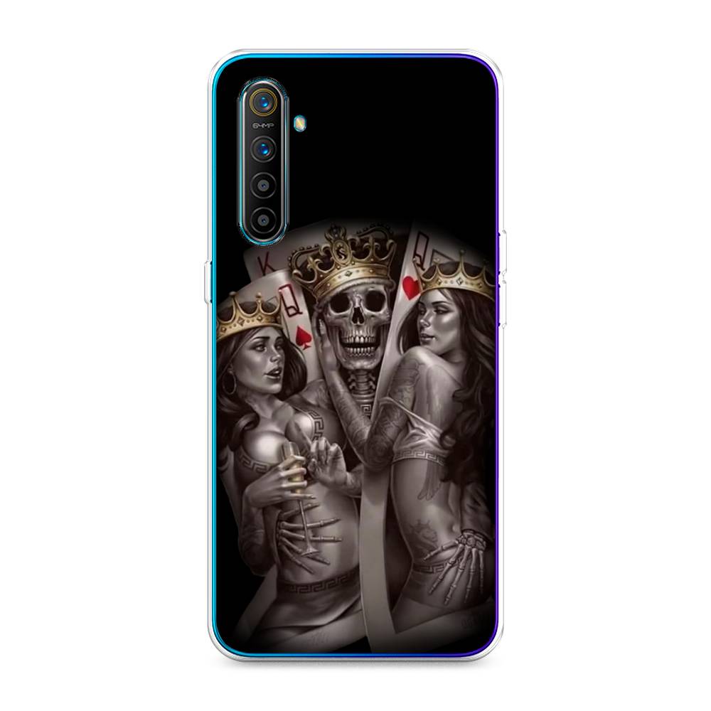 

Чехол на Realme XT "Карты король и королевы", Серый;желтый, 251450-6