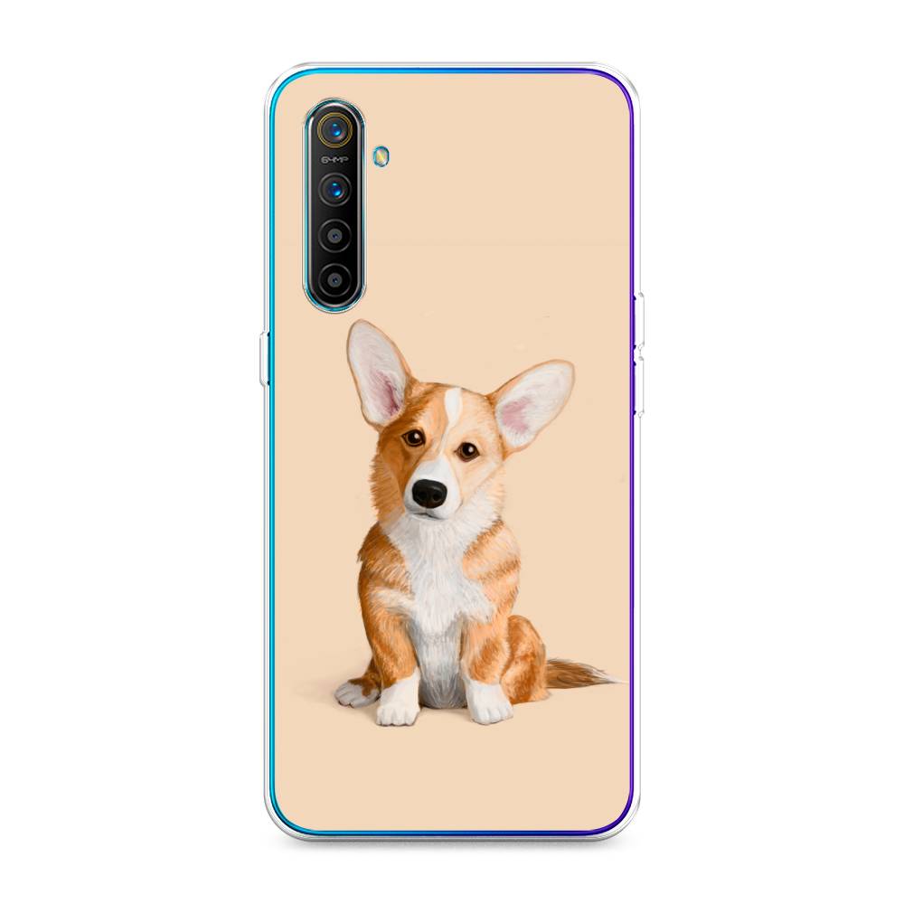 

Чехол на Realme XT "Грустный Корги", Коричневый;бежевый, 251450-1