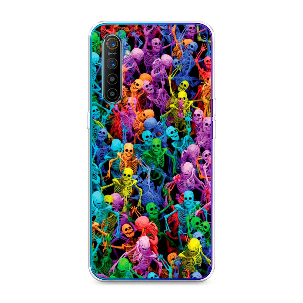 

Чехол на Realme XT "Вечеринка скелетов", Фиолетовый;желтый;оранжевый, 251450-6