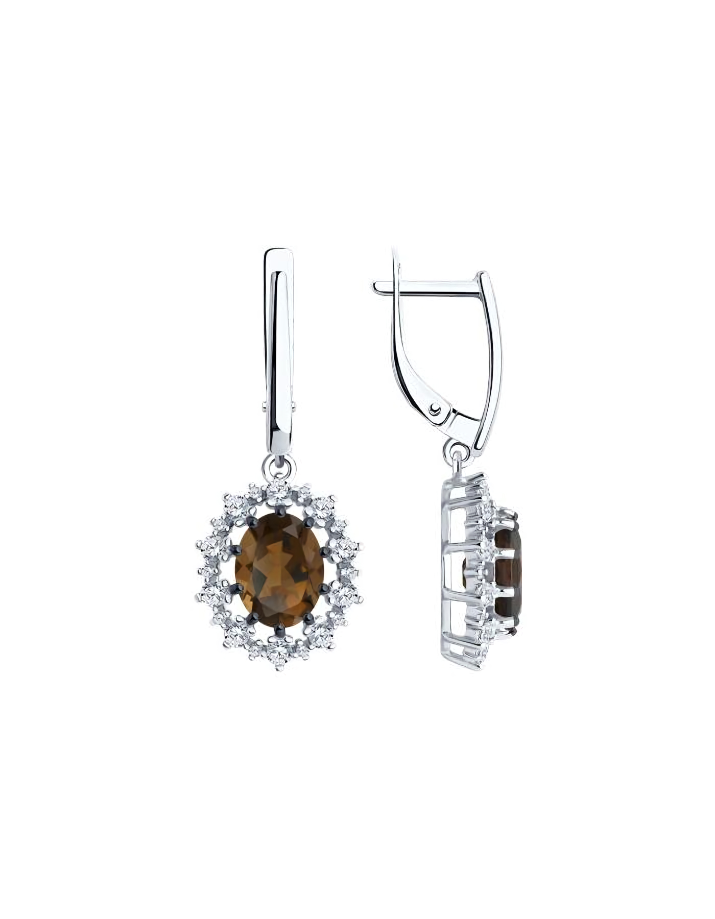 

Серьги из серебра TEO MAORI 894-321-02042-4, раухтопаз, 894-321-02042-4