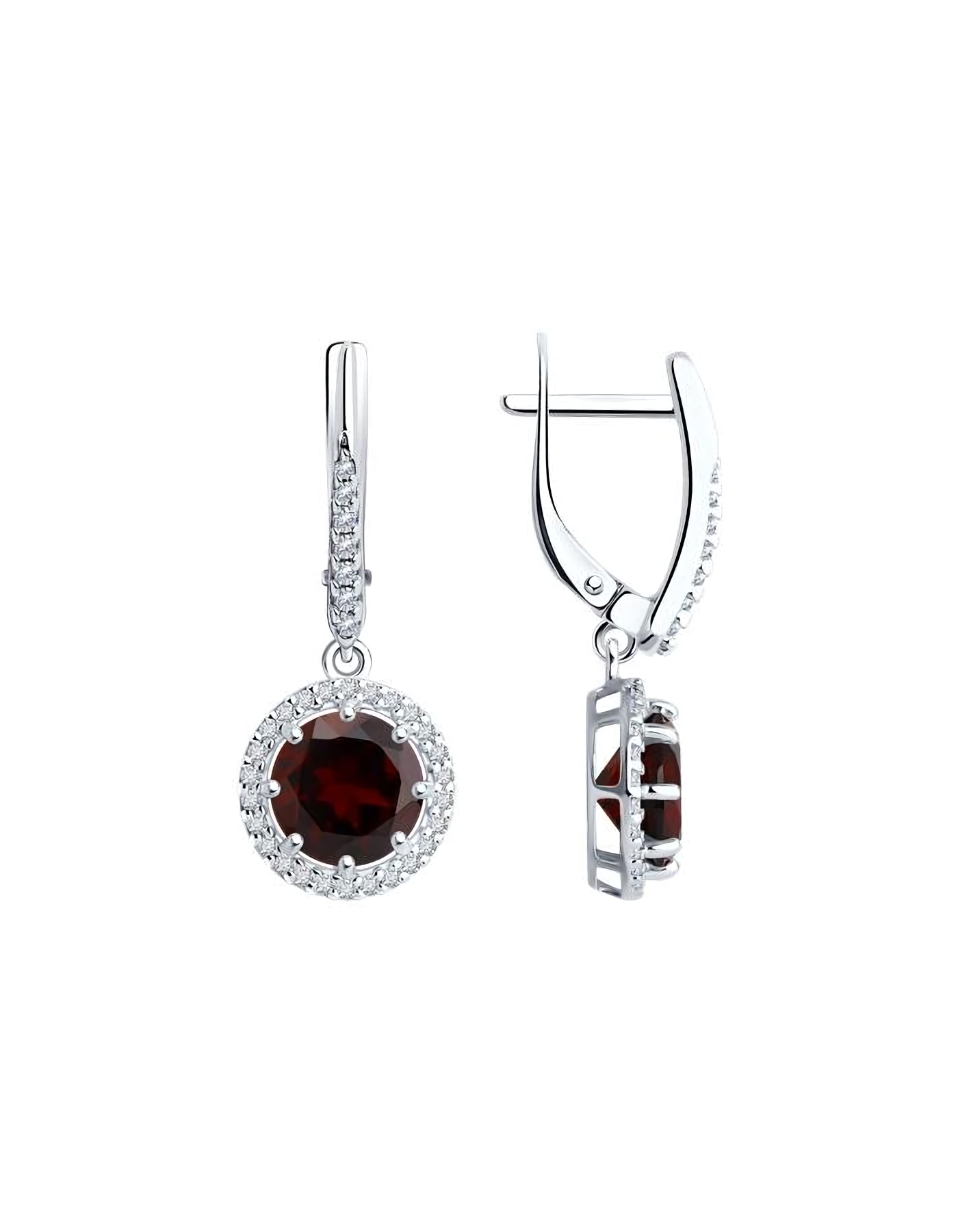 

Серьги из серебра TEO MAORI 894-321-02052-2, гранат, 894-321-02052-2