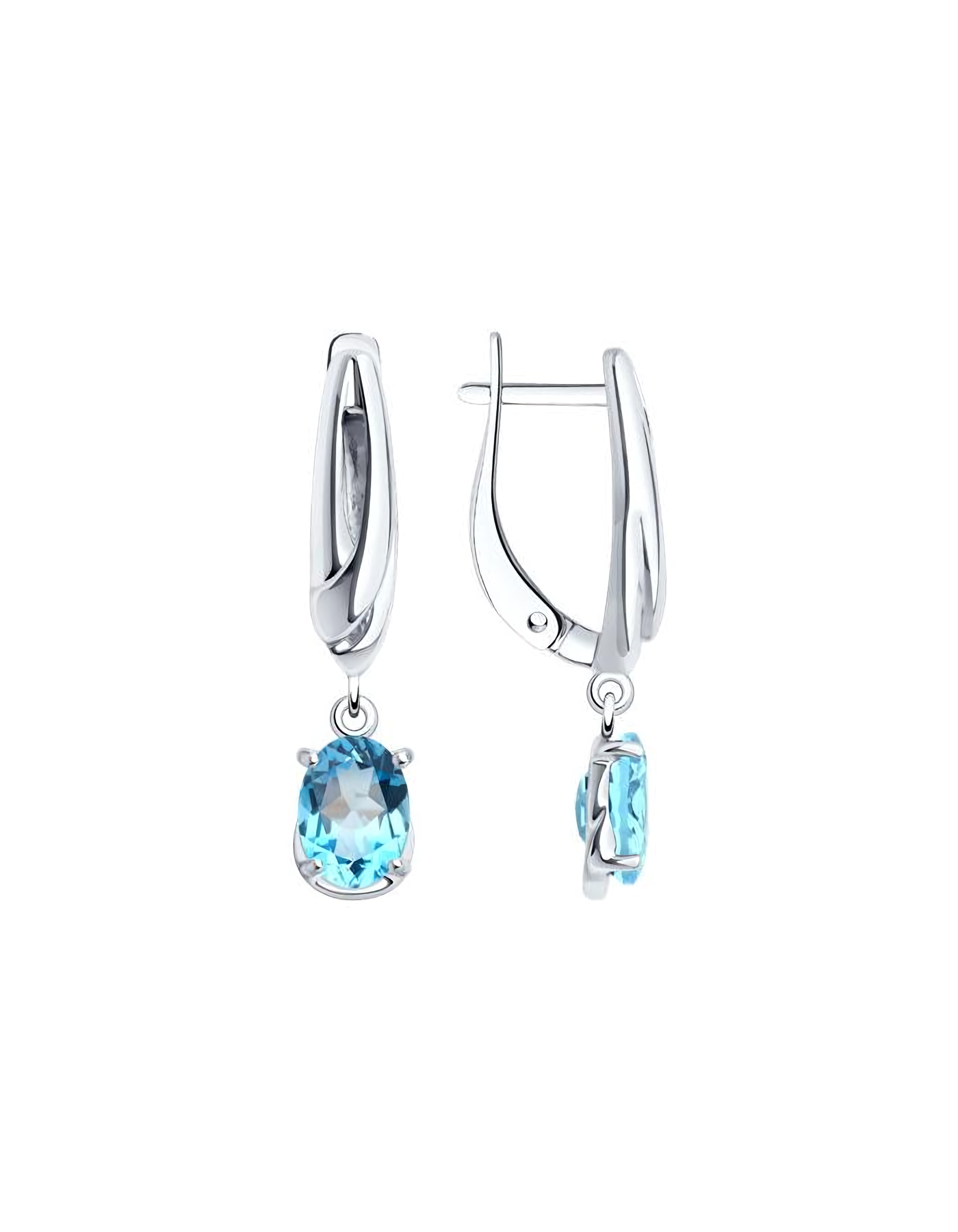 

Серьги подвески из серебра TEO MAORI 894-321-02682-1, топаз, 894-321-02682-1