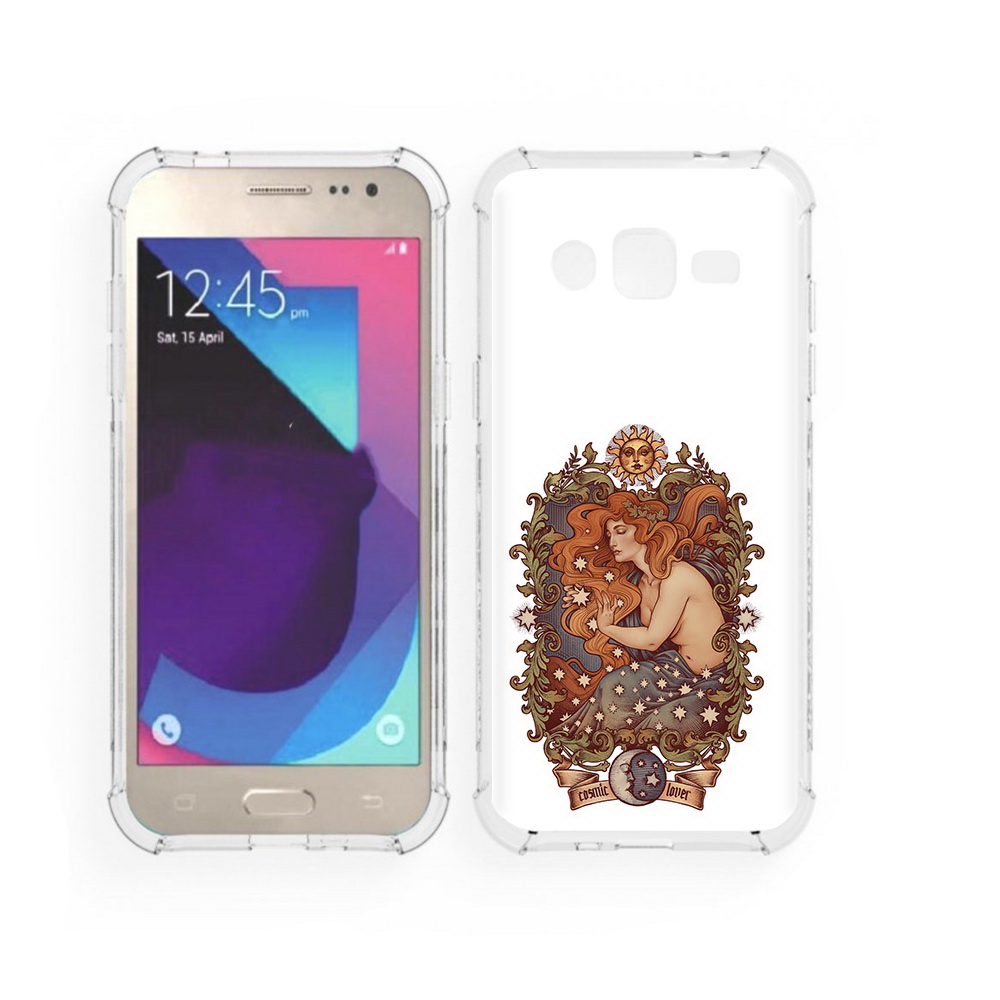 

Чехол MyPads Tocco для Samsung Galaxy J2 звездная девушка абстракция (PT226924.572.351), Прозрачный, Tocco