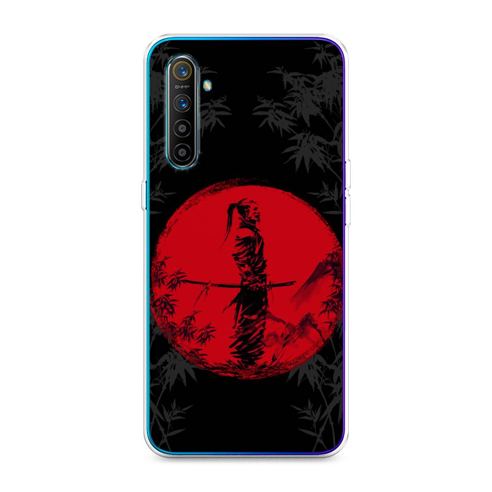 

Чехол на Realme XT "Самурай на красном фоне", Черный;красный;серый, 251450-4
