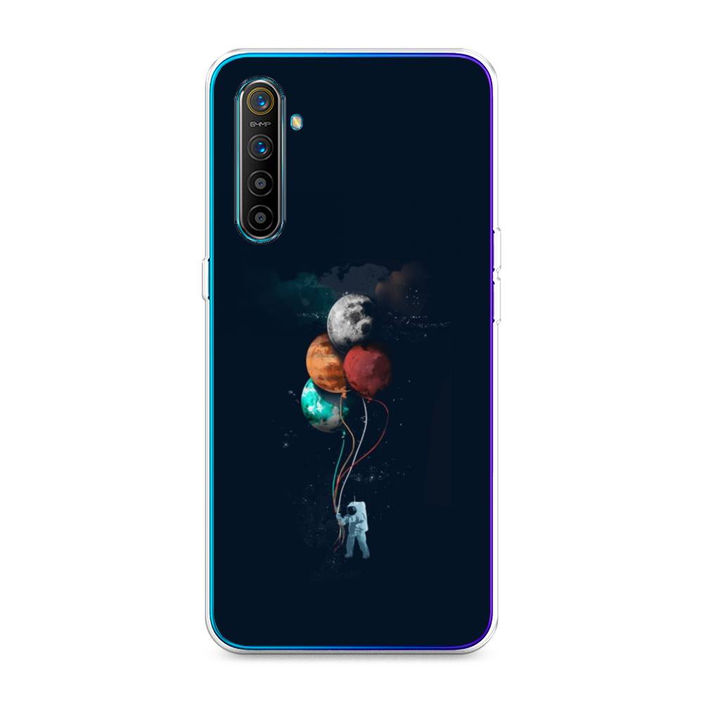 

Чехол на Realme XT "Космонавт с шариками", Разноцветный, 251450-4
