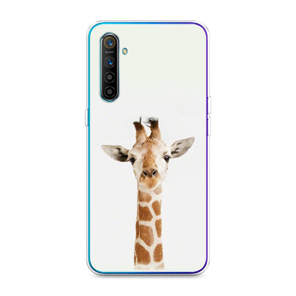 

Чехол на Realme XT "Любопытный жираф", Бежевый;коричневый, 251450-1
