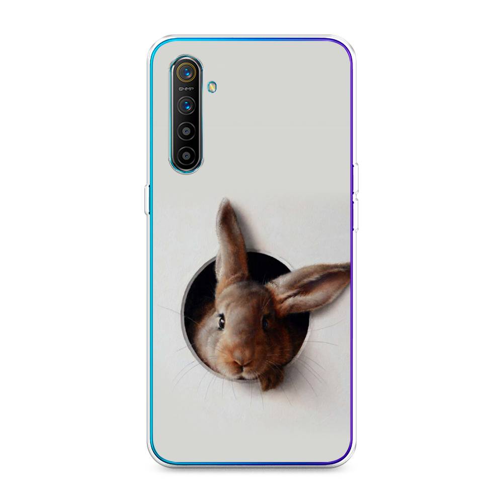 

Чехол на Realme XT "Любопытный кролик", Серый;коричневый, 251450-1