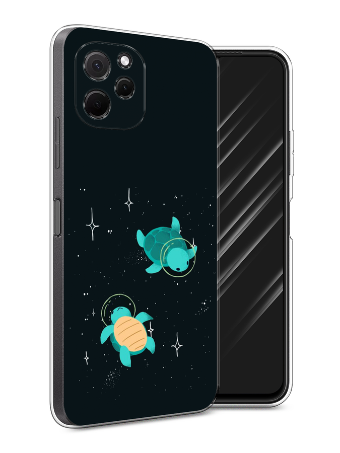 

Чехол Awog на HuaweI Nova Y61 "Мрамор розовое золото", Черный;розовый, 6120050-3