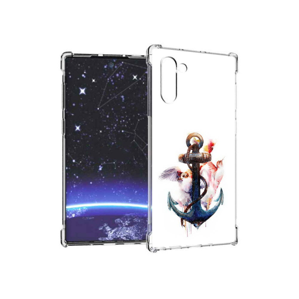 

Чехол MyPads Tocco для Samsung Galaxy Note 10 якорь с птицами (PT135782.511.703), Прозрачный, Tocco