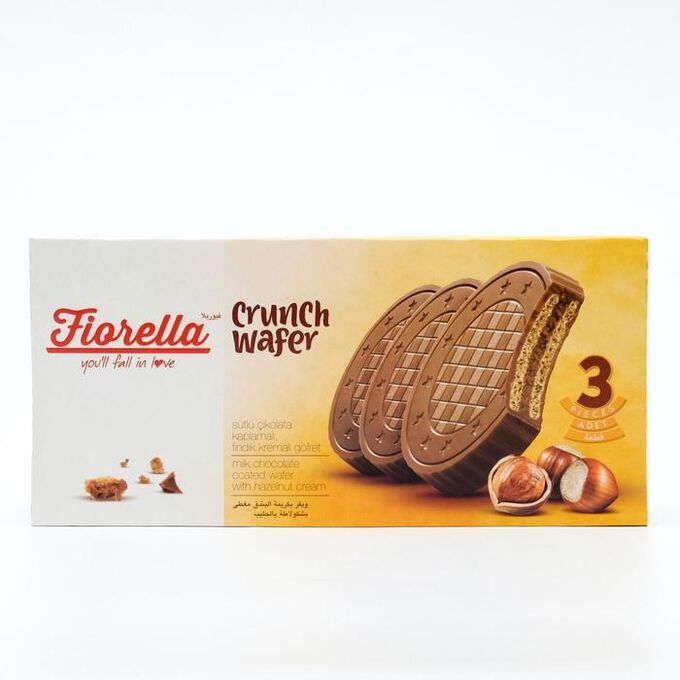 Вафли Fiorella Crunch Waffer в молочном шоколаде с ореховым кремом 60 г