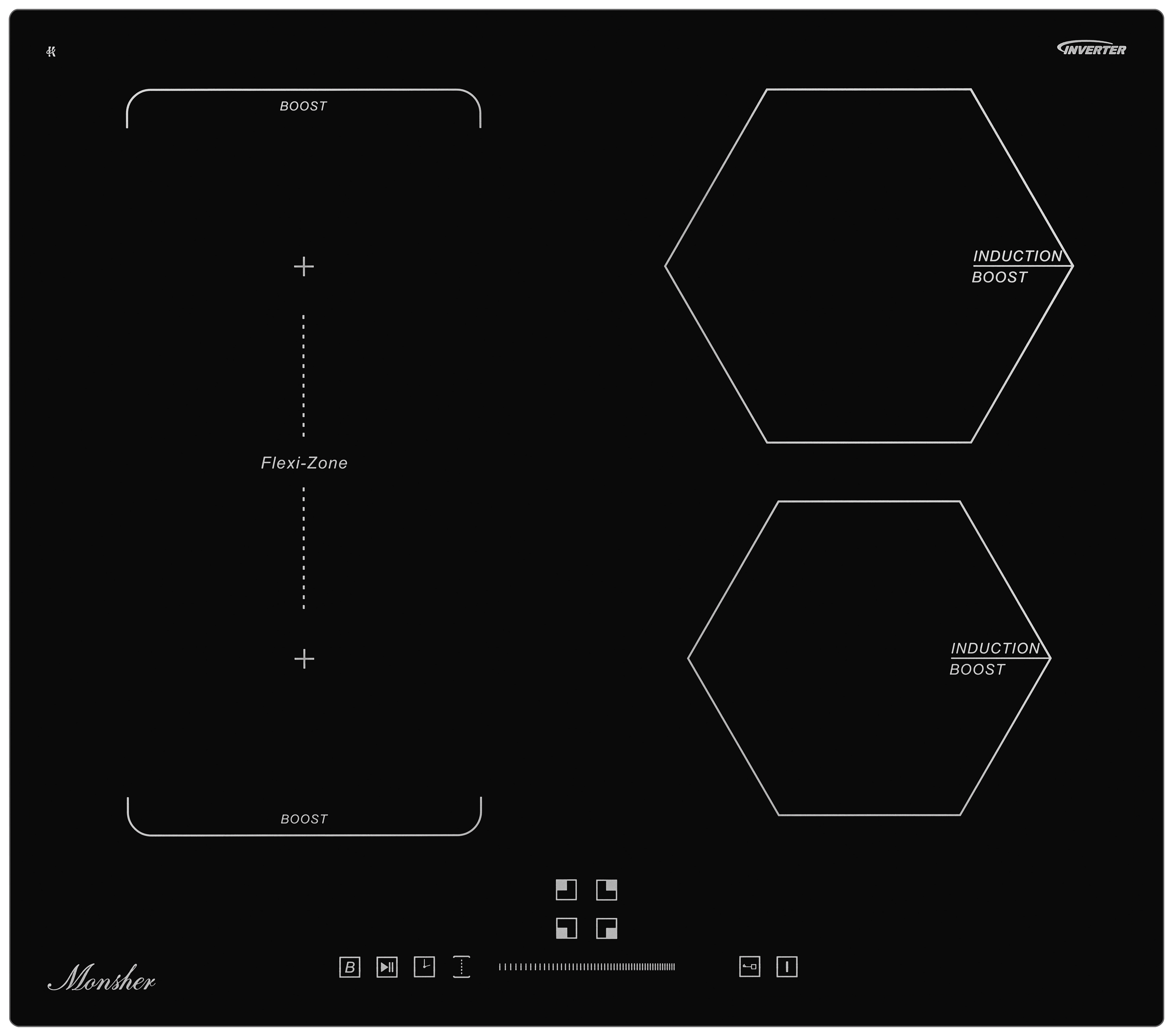 Встраиваемая варочная панель индукционная Monsher MHI 6016 черный